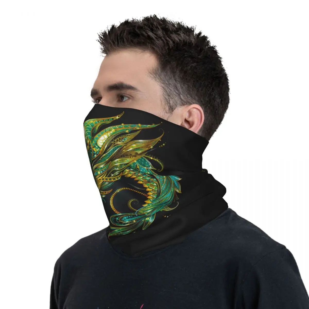 Drachens chal Halstuch Hals Gesichts maske Polyester