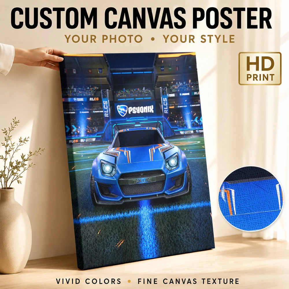Takumi Car In Rocket League Arena Canvas Painting Poster Personalized Photo Modern Style Wall Art Home Office Decor Gamer Gift