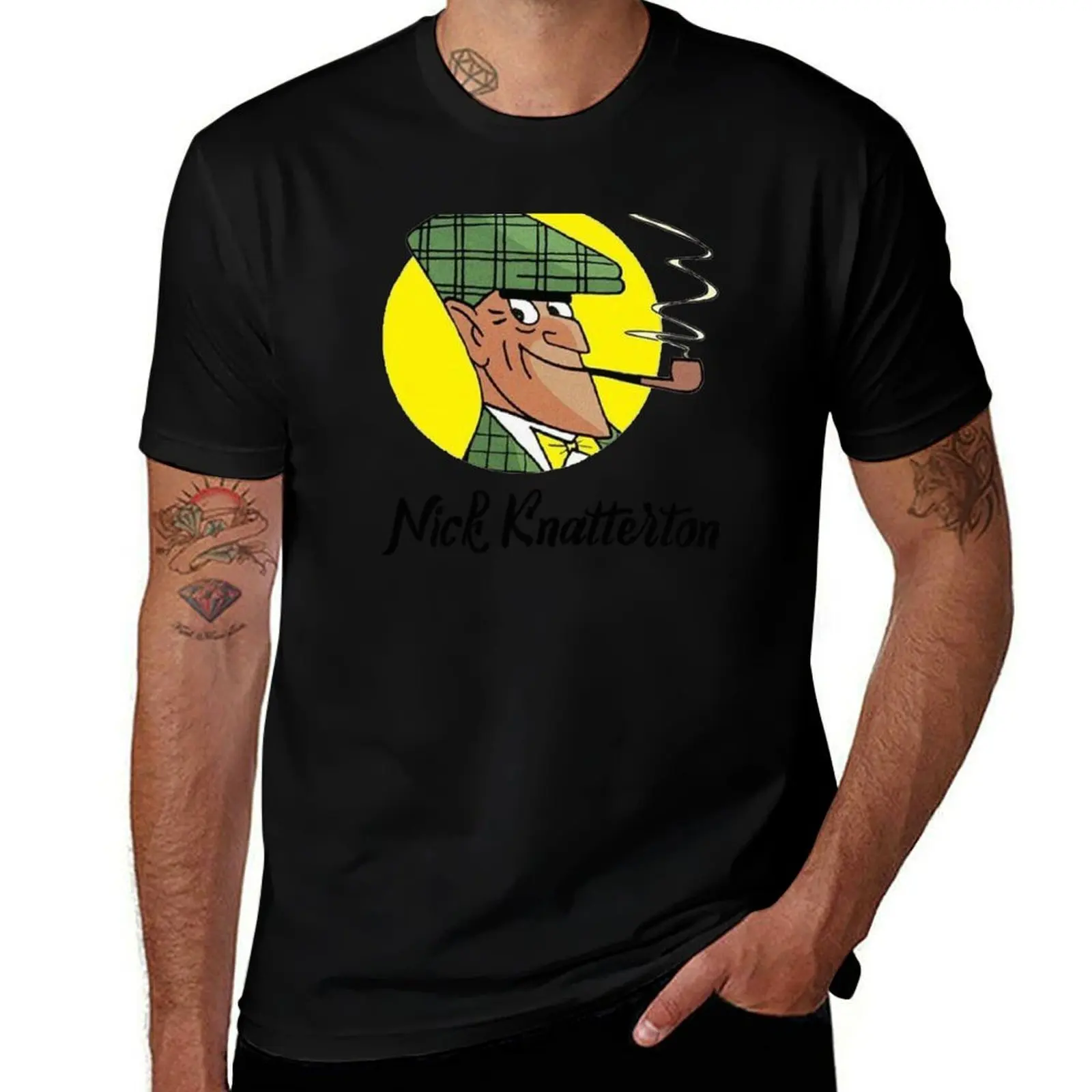 Nick Knatterton german cartoon movie T-Shirt Large Size Casual Tee Shirt