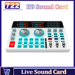 H9 Live broadcast Sound Card Multifunctional Broadcasting Equipment Voice Changer For Studio Singing Computer PC Professional