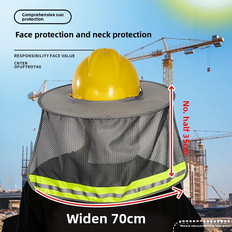 Summer Sun Shade Safety Hard Hat Neck Shield Helmets Reflective Hat Reflective Cap Cover for Construction Workers