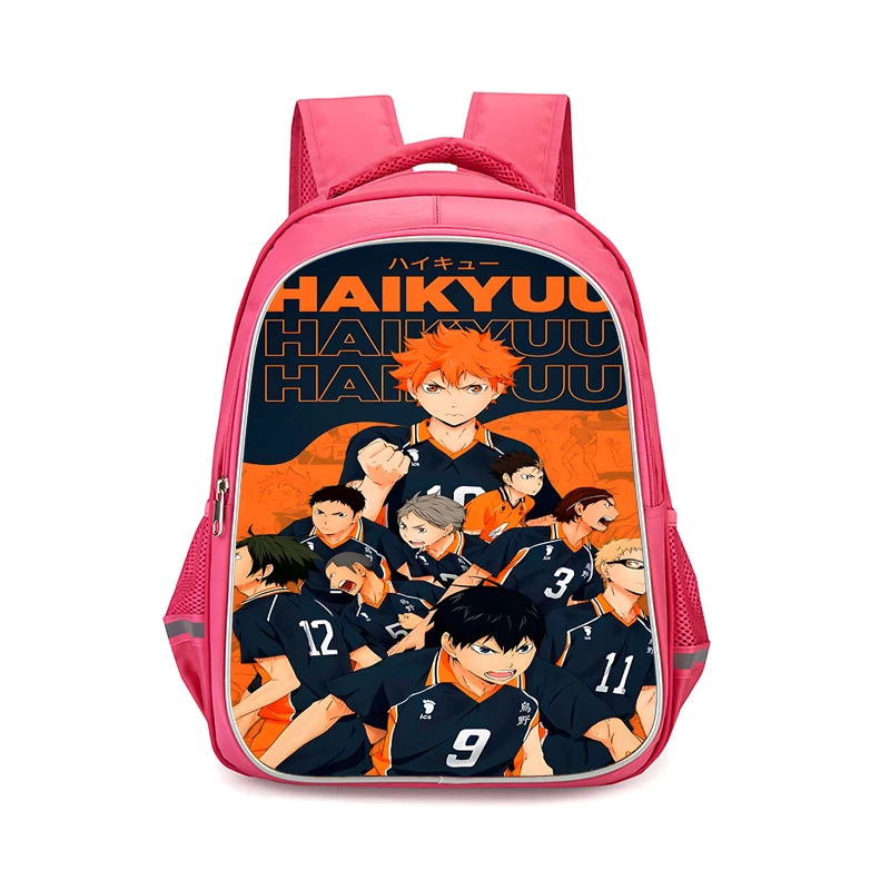 Anime Boy Volleyball Haikyuu Child Backpacks Girls Student Birthday Gift School Bags Camping Durable Rucksack