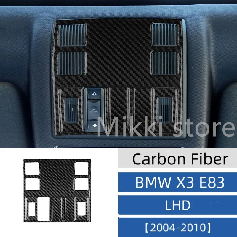 For BMW X3 E83 2006-2010 Carbon Fiber Center Control Gear Panel outlet Back Air Vent Windows Control Panel Sticker Accessories