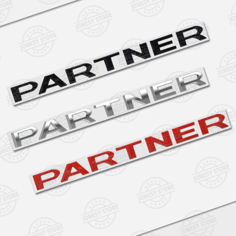 Auto Metal For PARTNER Logo MK3 Caravans Camper Van GT Line 3D Badge Lettering Decals Trunk Sticker Car Styling