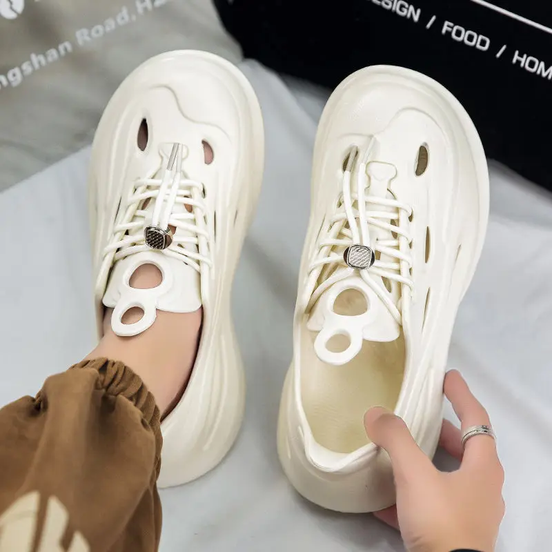 

Удобные пляжные мужские туфли с закрытым носком и платформой, оригинальные новые летние дышащие японские мужские сандалии из ЭВА по низкой цене