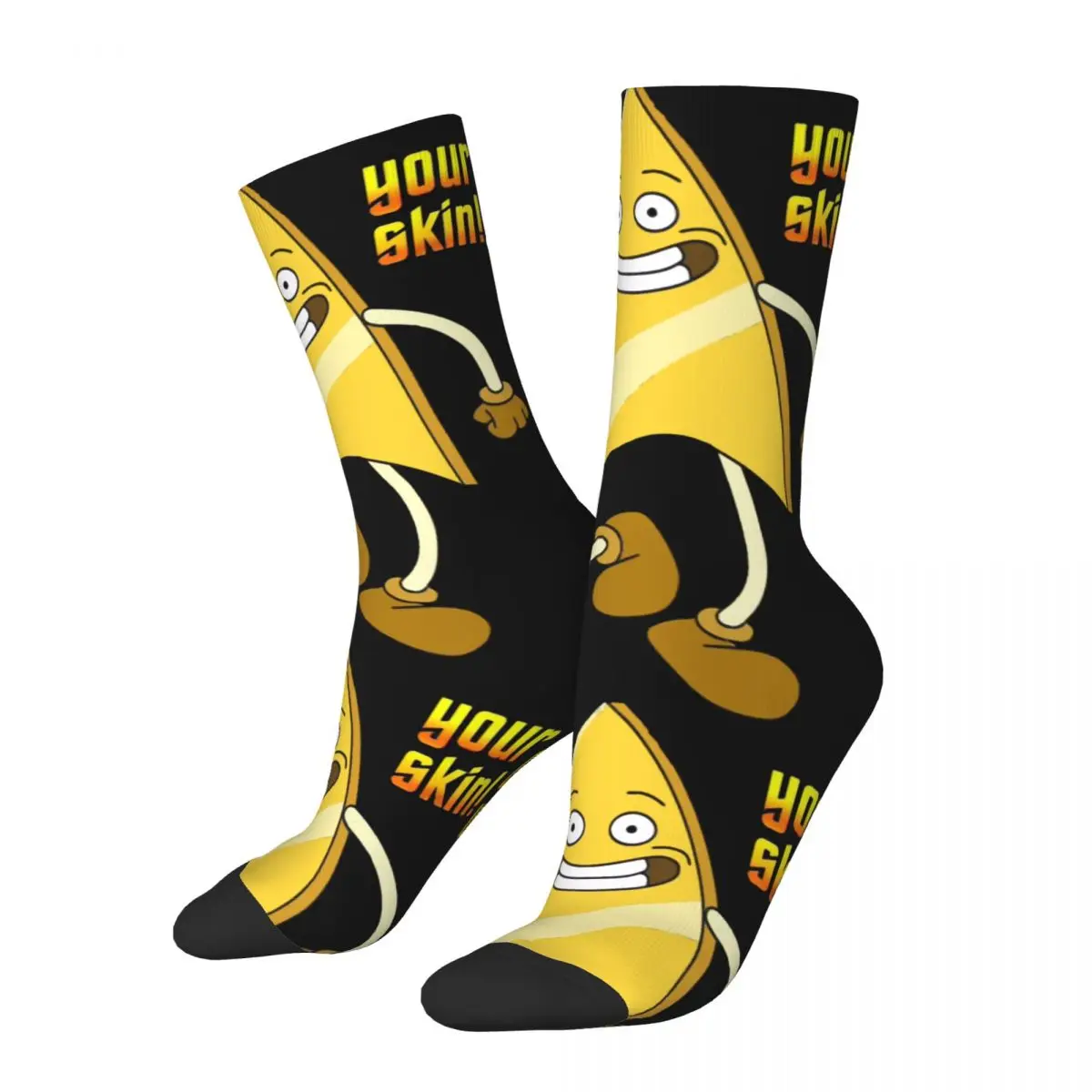 Happy Funny Skin Space Men\'s Socks Vintage Harajuku S-Star Trek Lower Decks Hip Hop Novelty Pattern Crew Crazy Sock Gift Printed