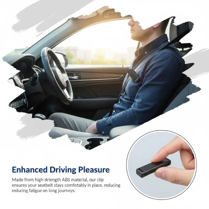 [C] 2/4Pcs Seat Belt Anti-skid Fixing Limiter Seat Belt Adjuster Clip Car Safety Belt Stopper Buckle Clamp Limiter Car Accessory