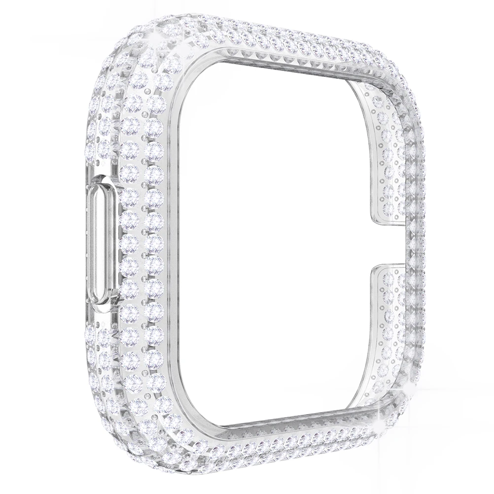 

1 pc Diamond Electroplated Drill Watch Case Durable Watch Accessories PC Protector Anti-Scratch Smart Cover Accessories