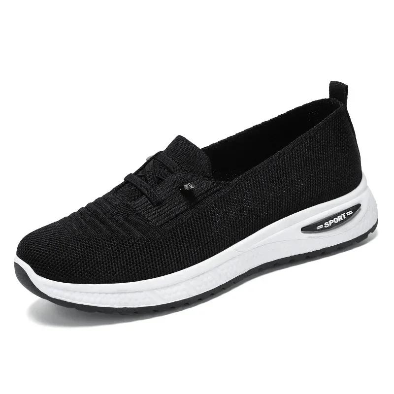 2024 new shallow flat shoes for mothers, lazy people, comfortable and breathable women's fashionable cloth shoes for one step image 3