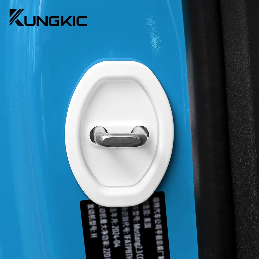For Ford Mustang S650 GT 2024 2025 Car Door Mute Damping Cushion Silicone Door Lock Buckle Anti-collision Protective Cover