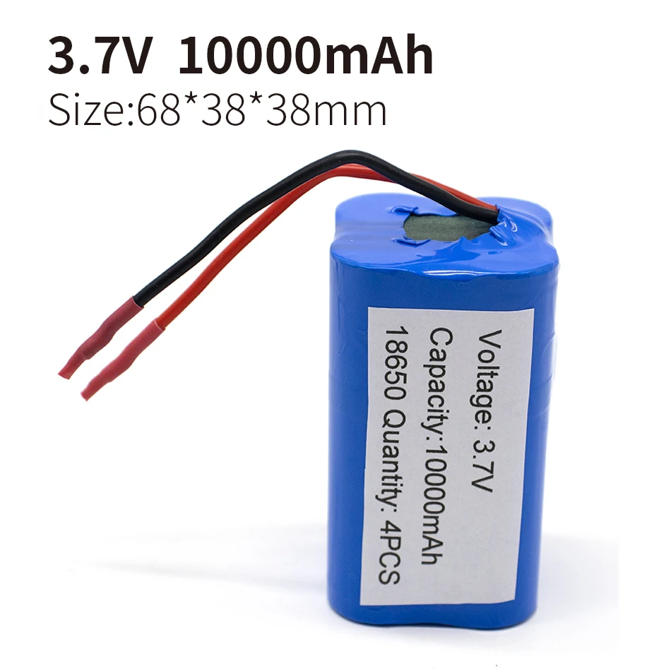 3.7V 10000mAh customized 18650 rechargeable lithium battery pack Built in BMS for Small appliance