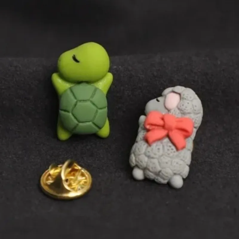 Cute Animal Cartoon Turtle Brooch Pin Badge for Clothes Bags Jewelry Accessories Crafts Badges
