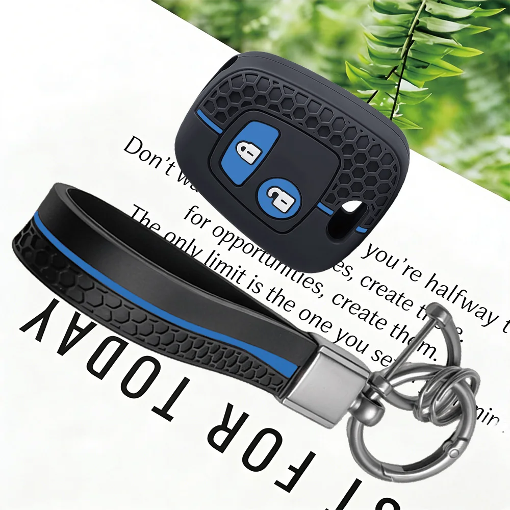 Soft 2B Key Fob Cover With Keychain For Peugeot 106 107 206 207 307 Citroen C1 C2 C3 C4 Xsara Picasso Toyota AYGO Remote
