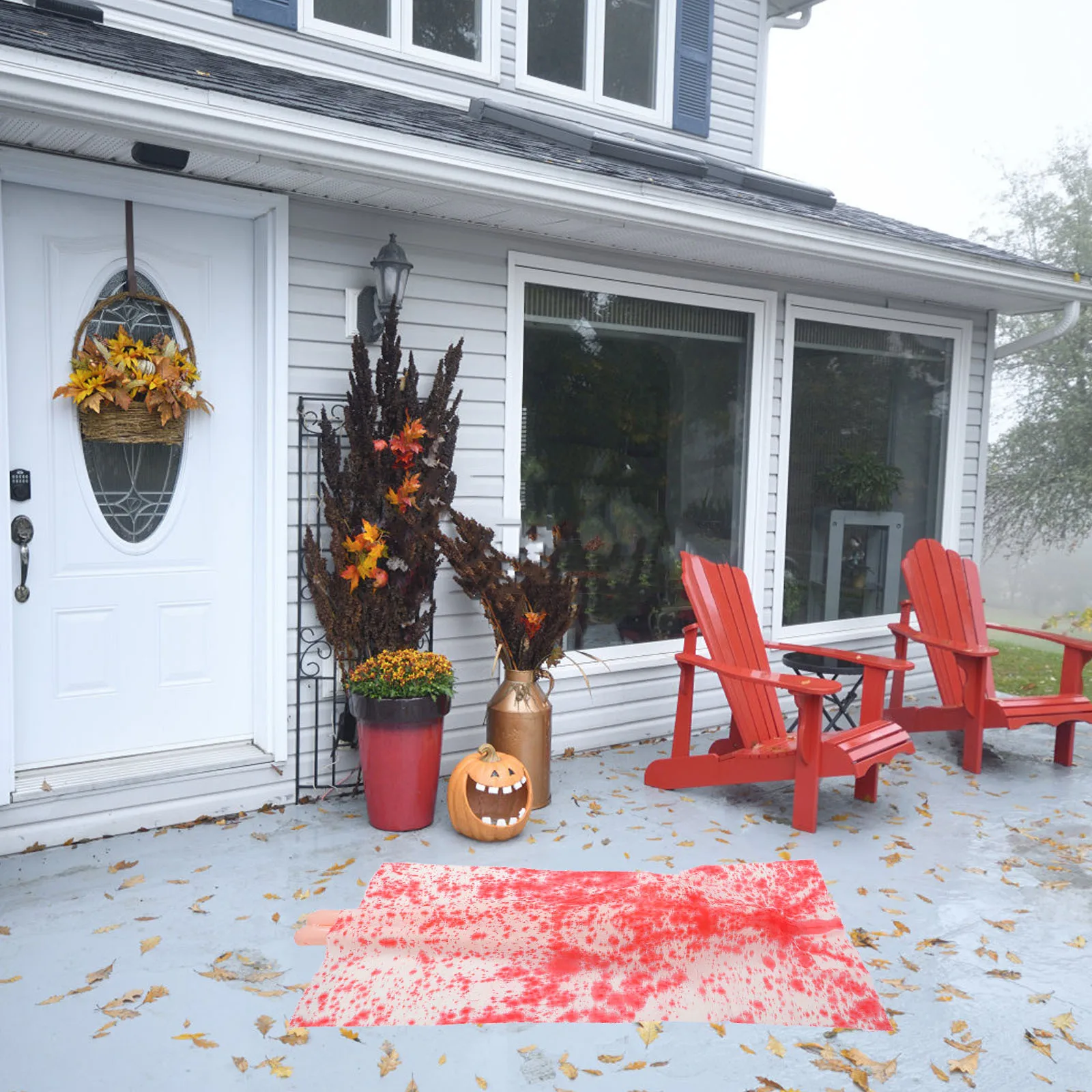 

1 Set Realistic Corpse Decoration With Bloody Cloth For Halloween Outdoor Spooky Party Haunted House Inflatable Ghost Scary