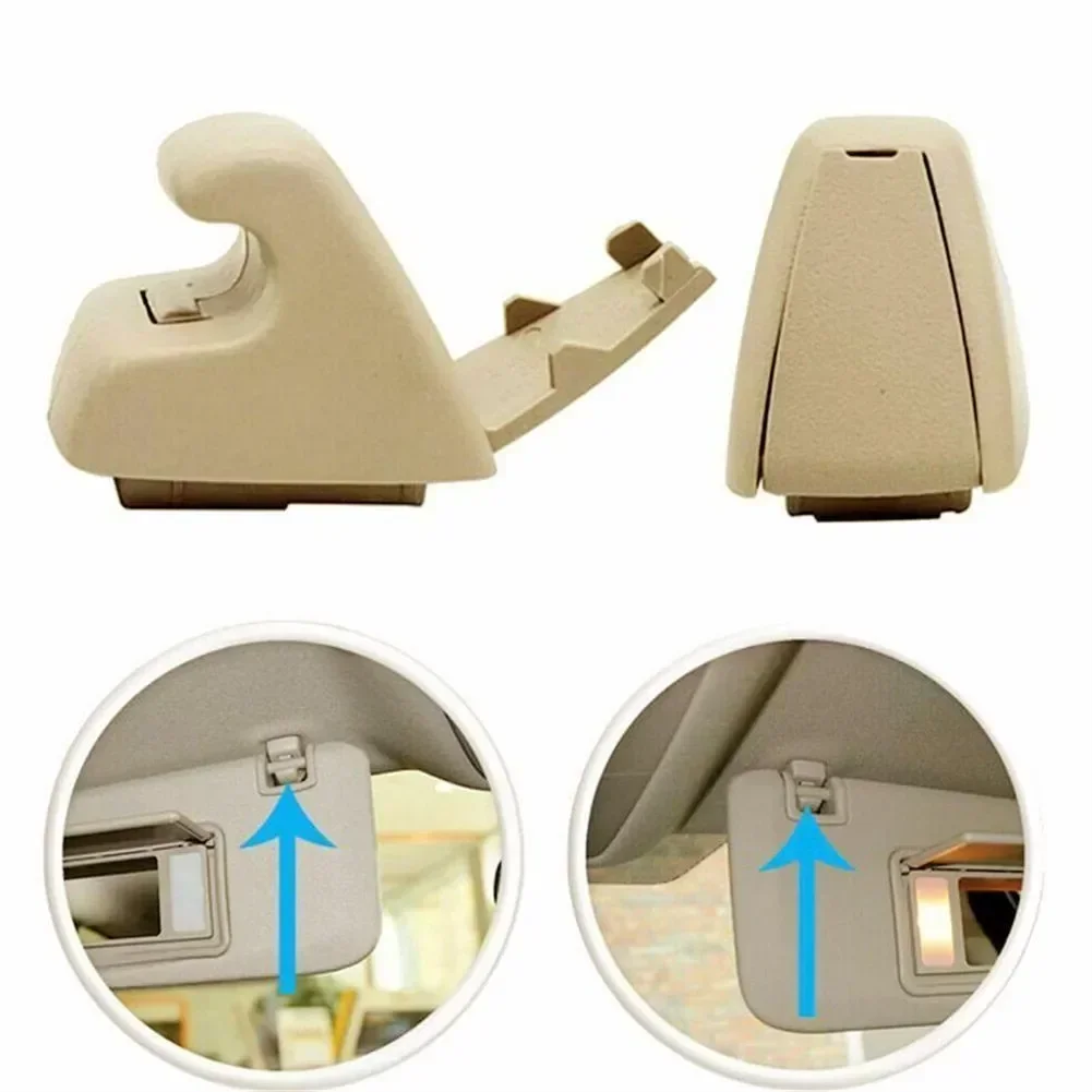 2Pcs Sun Visor Support Clip For GMC 95994975 Sonic Verano Cruze Limited Spark EV Beige Car Accessories