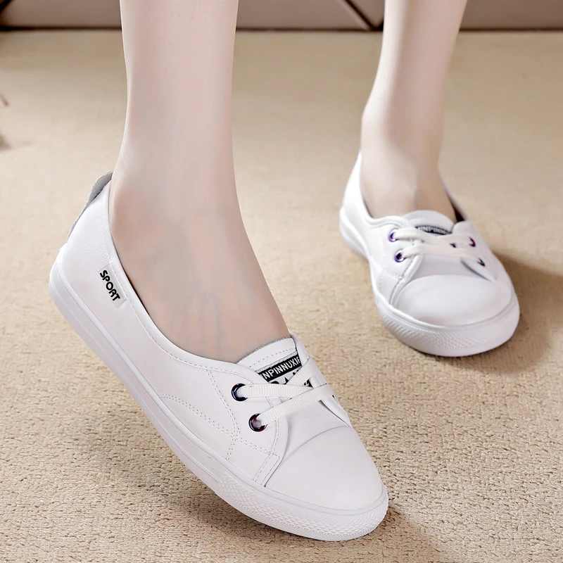 Tenis Feminino 2024 Women Tennis Shoes Leather Light Soft Sneakers Female Flats Platform Casual Shoes Basket Femme