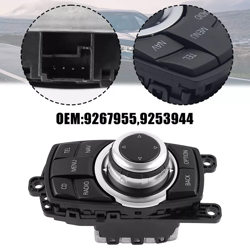 9267955 9253944 Brand-New 4 Pin Media Switch Controller Joystick Knob Switch Joystick for BMW 1 3 5 Series F10 F11 F30 F20