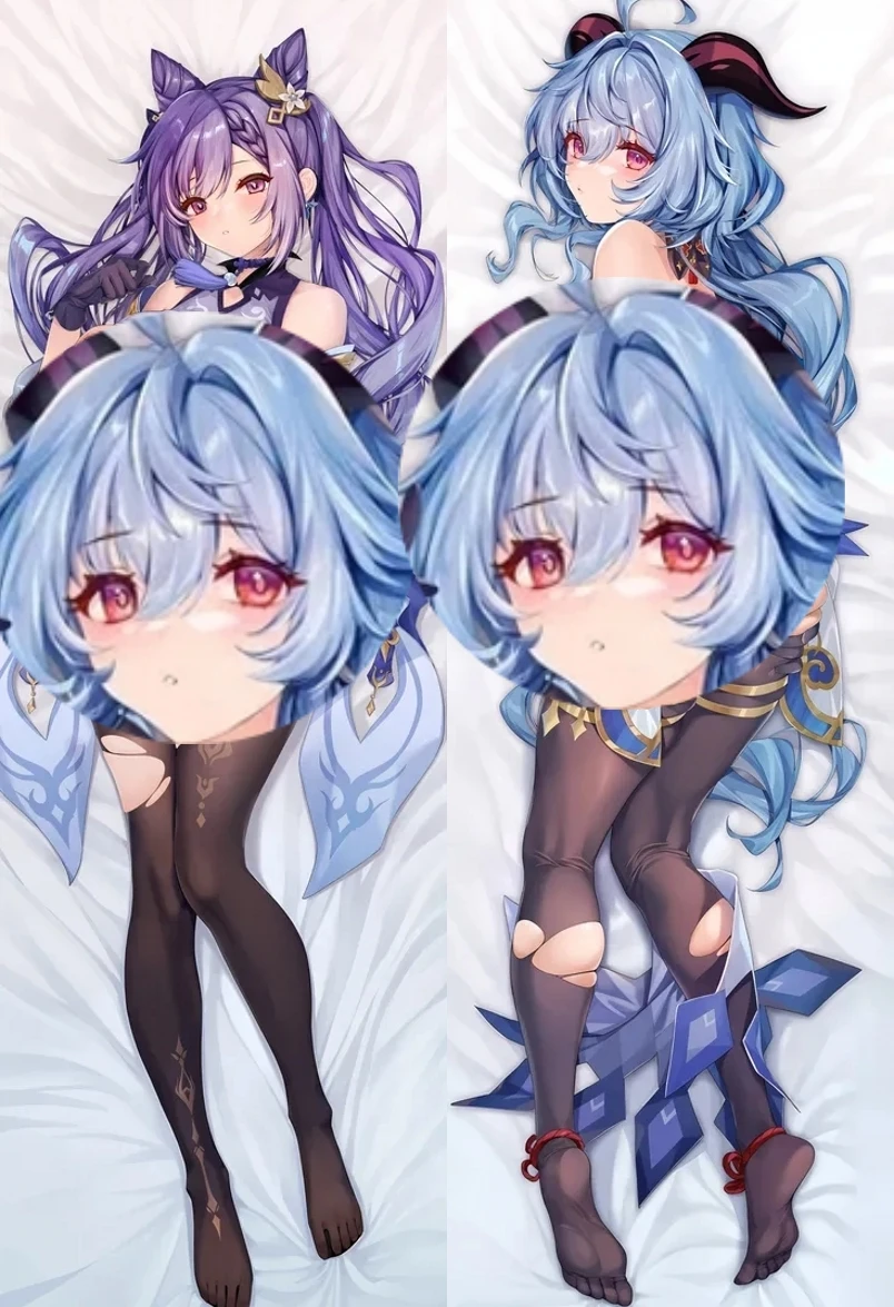 

Anime Game Impact Ganyu Cosplay Dakimakura Pillow Case Hugging Body Prop