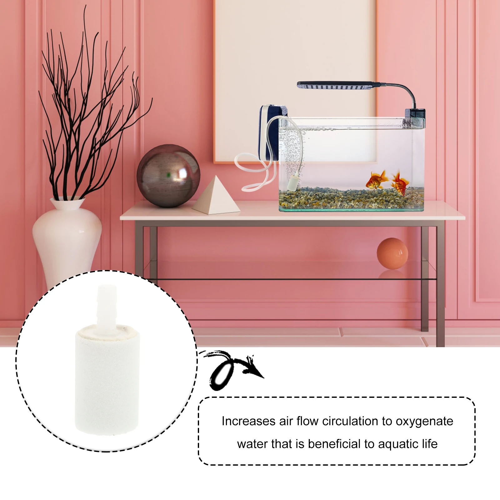 

10Pcs Air Bubble Stone for Aquarium Oxygen Stone Premium Diffuser for Fish Tank Aeration Hydroponic System Pond Bubbler