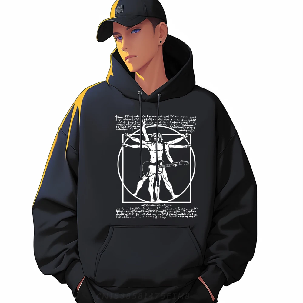

Da Vinci Guitar Man Vitruvian Casual Labor Day Crewneck Female Sweatshirt Funny Hoodies Funny Long Sleeve Hoodies