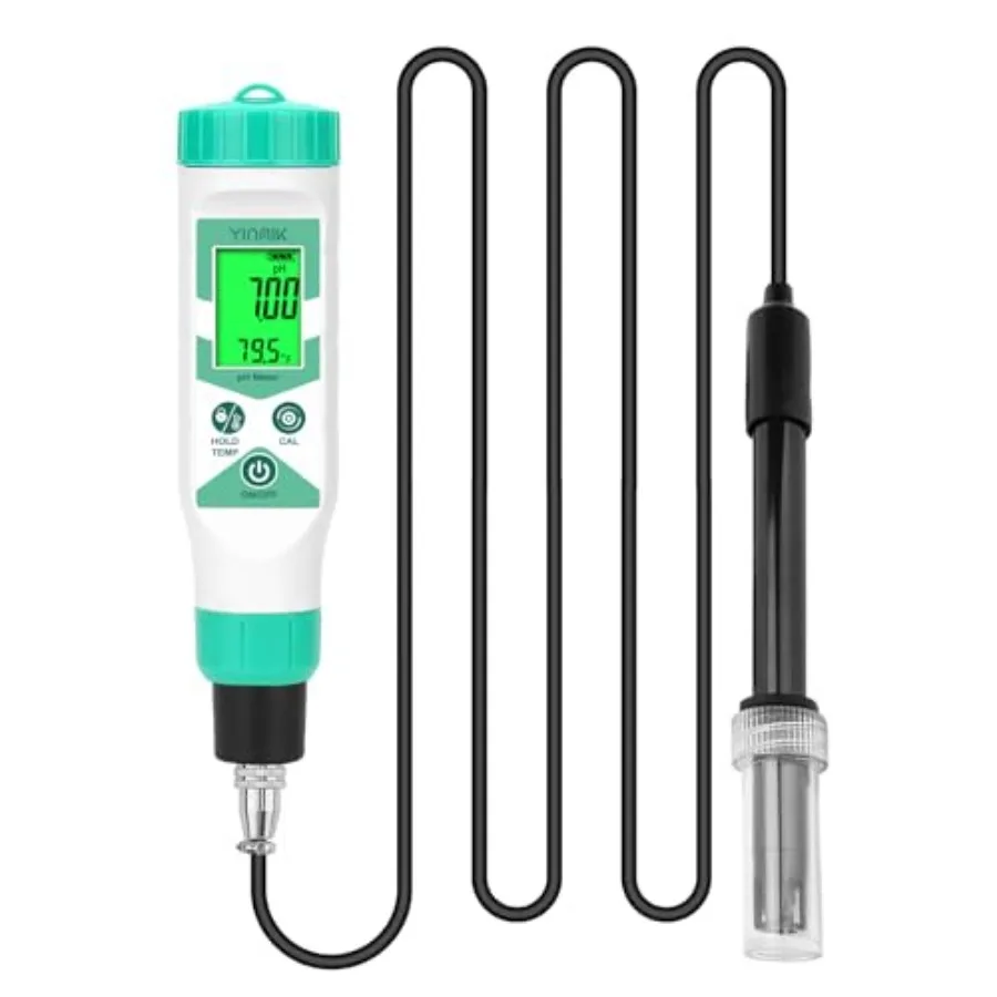 

Smart pH Meter for Laboratory Digital pH Tester Accurate Hydroponic pH Test Kits pH Meter with line for Pool Aquarium Water Tre