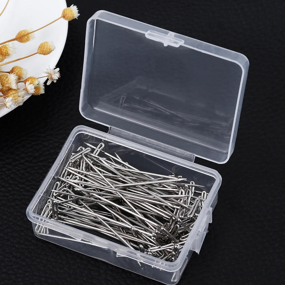 

100 Pcs T-pin Making Tools Modelling Pins Knitting Accessory for Wigs Fixing