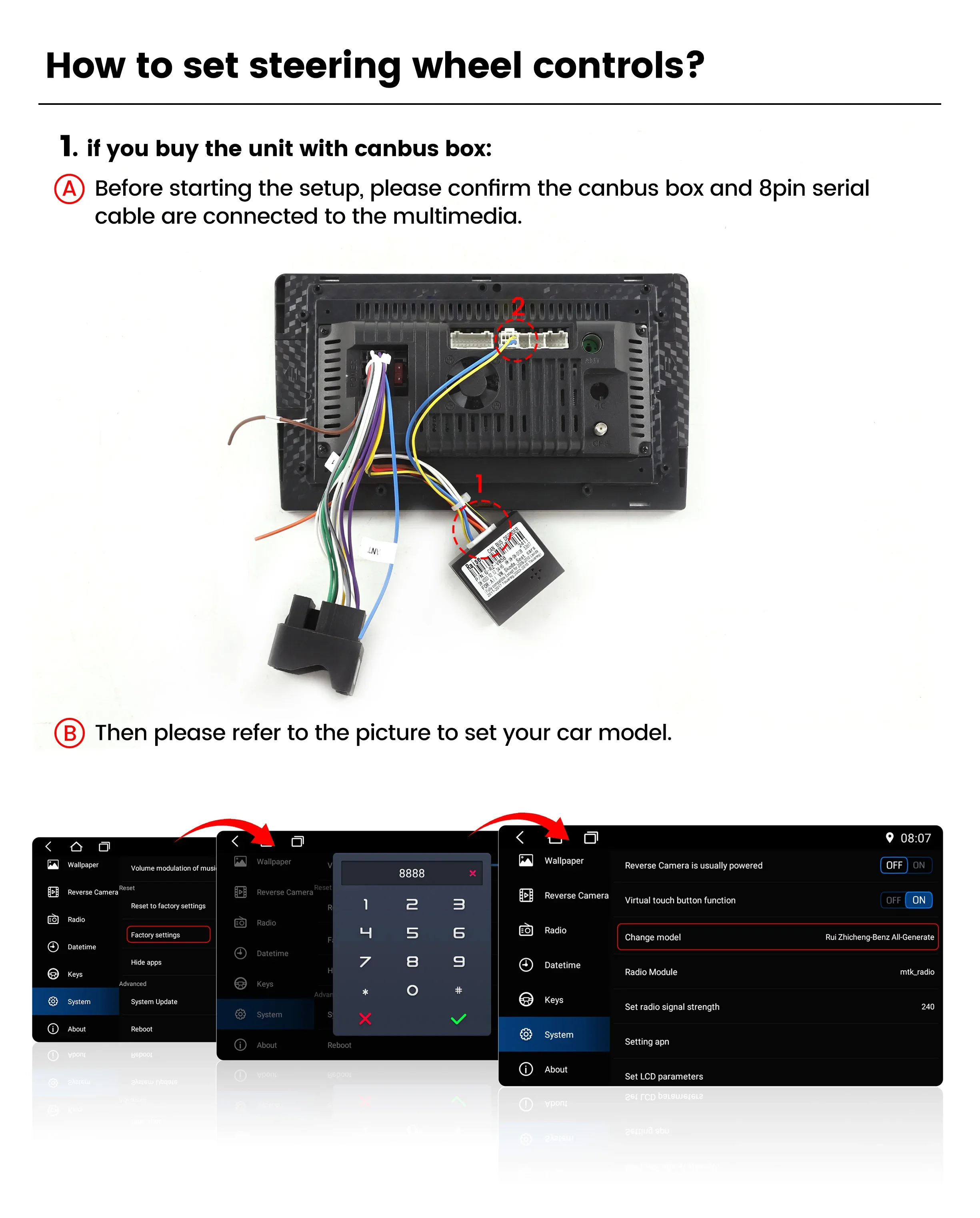Android Radio Decoder Xinpu Canbus Box RP5-MT-101 With Wiring