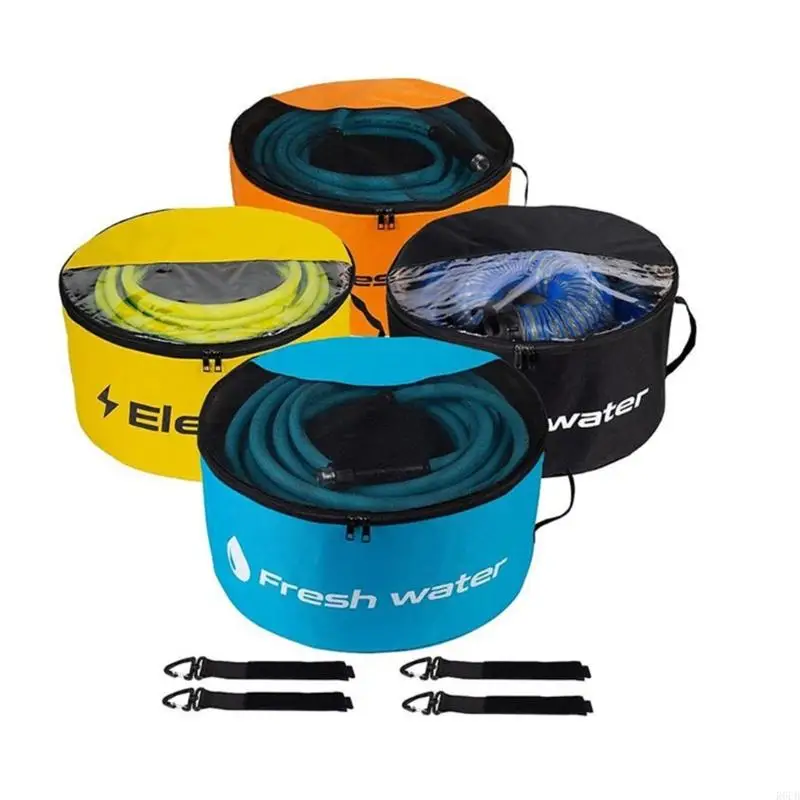 

4 Pieces Waterproof Waste Hose Carrying Cases Built From 600D Thick Fabric For Outdoor Use R6FB