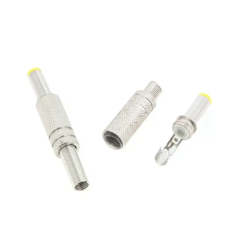 Wire Electronics Safely! 10Pcs 55x21mm/55x25mm Durable Metal DC Power Plugs, Jack Connectors For DIY Projects
