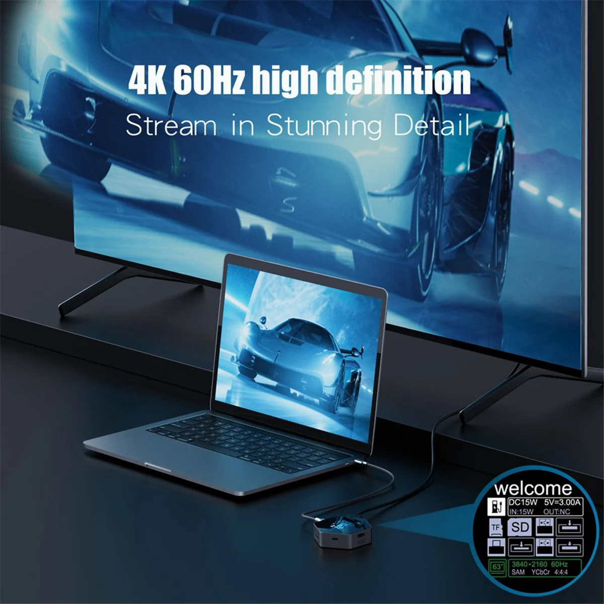 

X61A_Док-станция «Восемь в одном», интеллектуальный дисплей типа C