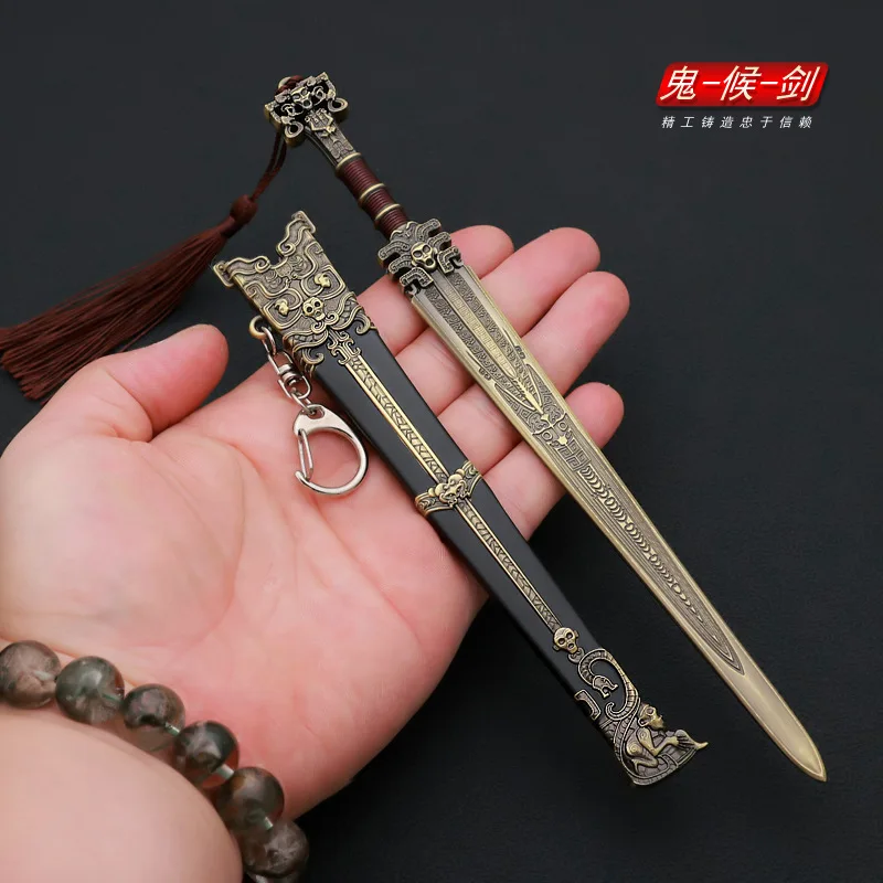 Rei Antigo Espada do Deus, Reino das Tempestades, Mercadoria de Filmes, Estilo Chinês, Arma de Metal, Miniaturas, 22cm, 1:6