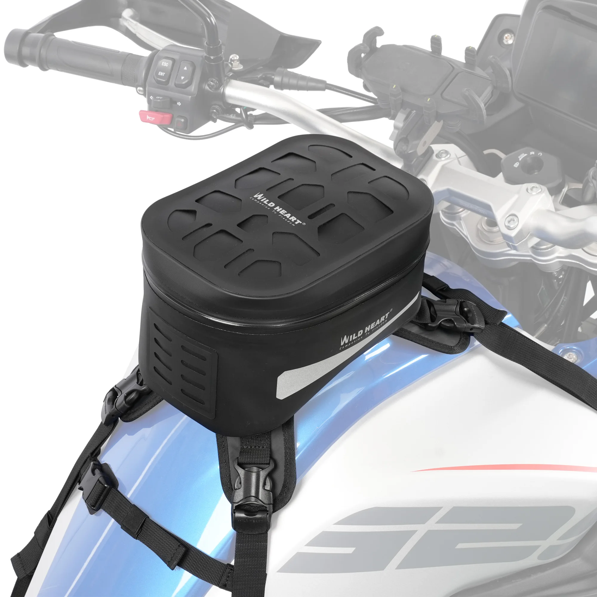 

WILD HEART Motorcycle Tank Bag is Compatible with Most Motorcycle Outdoor Riding Accessories