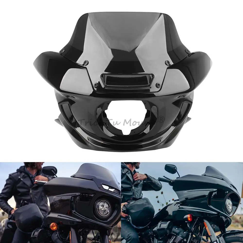 

Front Fairing And Windshield Fit For Harley Softail Fxlrst Fxrst 1Yxz Low Rider St/El Diablo 2022-2024 Black Fairing Windshield