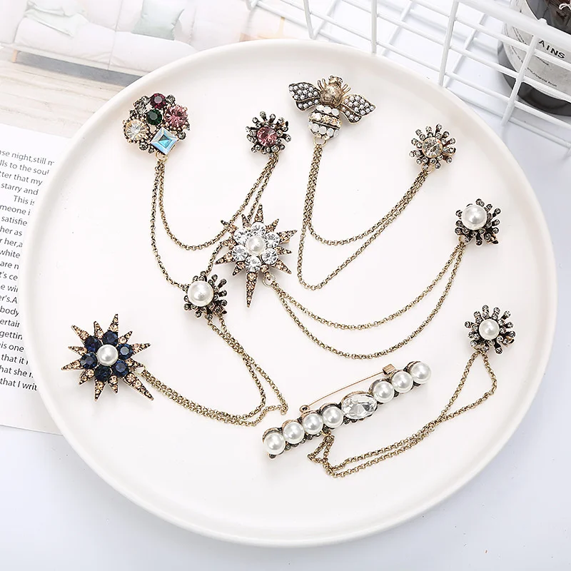 Brooch Lucky Star Alloy High End Luxury Small Fragrance Quality Chain Terms Anti Slip Women's Clothing Accessories