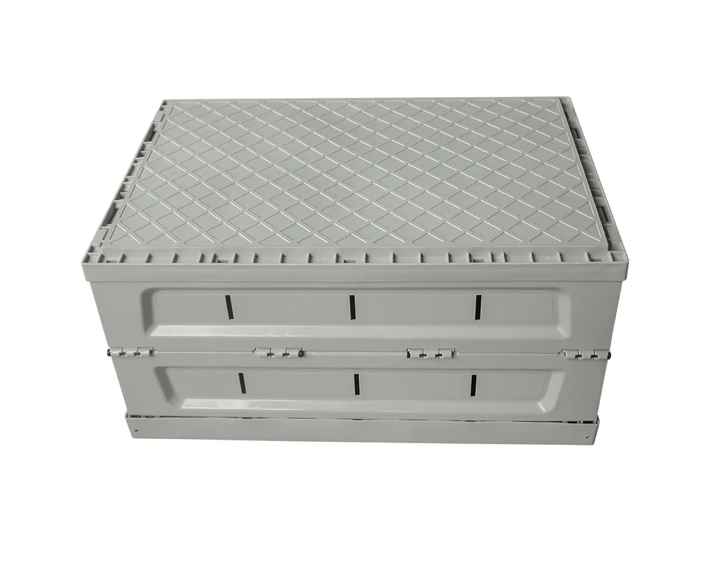 600x400x295 mm Hot Sale Foldable Plastic Crates Packaging Storage Collapsible Plastic Moving Box Stackable Foldable Box