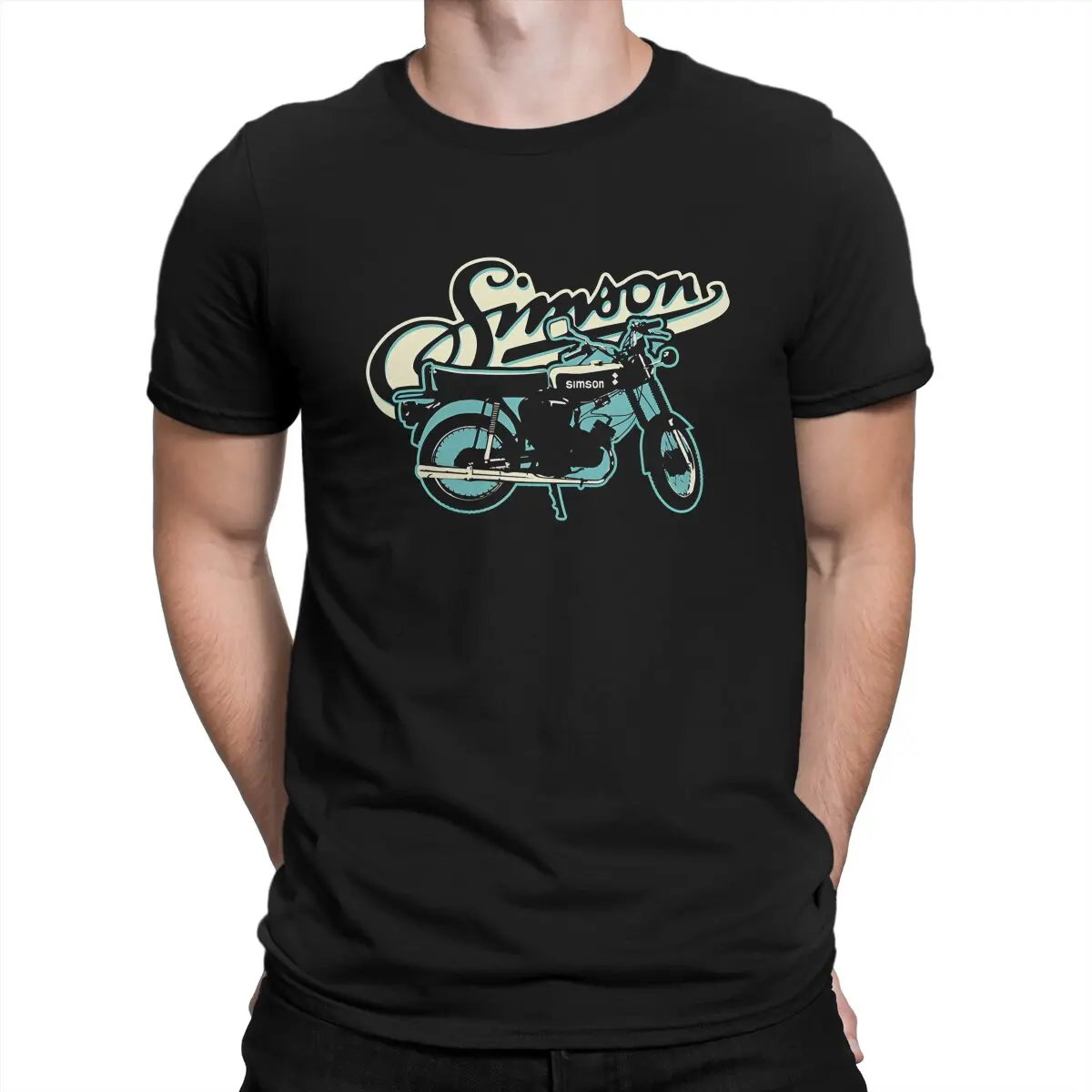 S51 Moped Drivers And GDR T-Shirts Men Simson Crazy 100% Cotton Tee Shirt O Neck Short Sleeve T Shirt Adult Tops