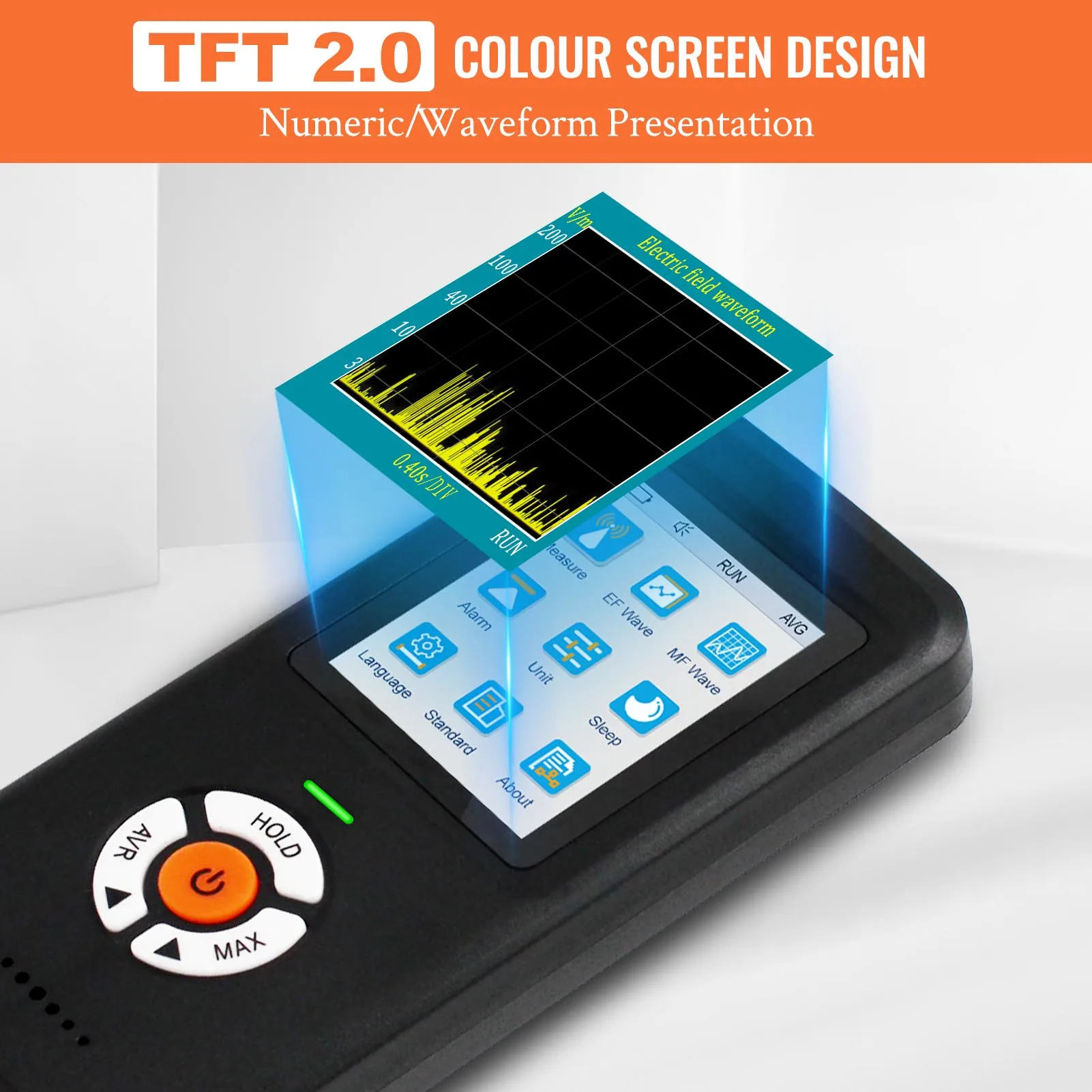 Aikesi EM-102 Detektor Radiasi Medan Elektromagnetik Digital Detektor Radiasi Portabel Detektor EMFTester Emf Presisi Tinggi