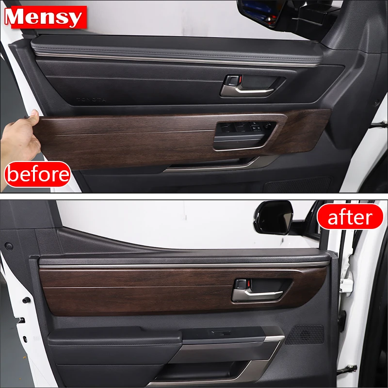 For Toyota Tundra For Toyota Sequoia 2022 2023 ABS Car Inner Door Handle Panel Frame Cover Trim Sticker Auto Accessories