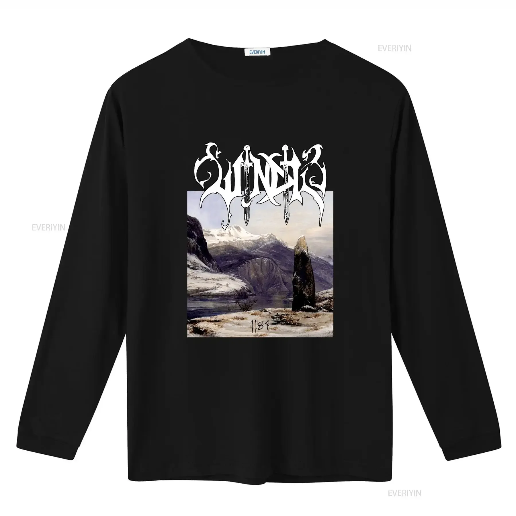 Limited Edition Windir 1184 Album Band Metal T Shirt Black Sizes S 5XL Long or s vintage Washed Comfortable homme Stylish