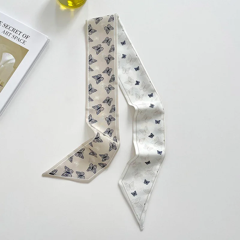 

Hair Bands for Women Headband Long Strip Small Silk Scarf Women's Versatile Hair Tie Bag Flower Decorative Scarf Streamer