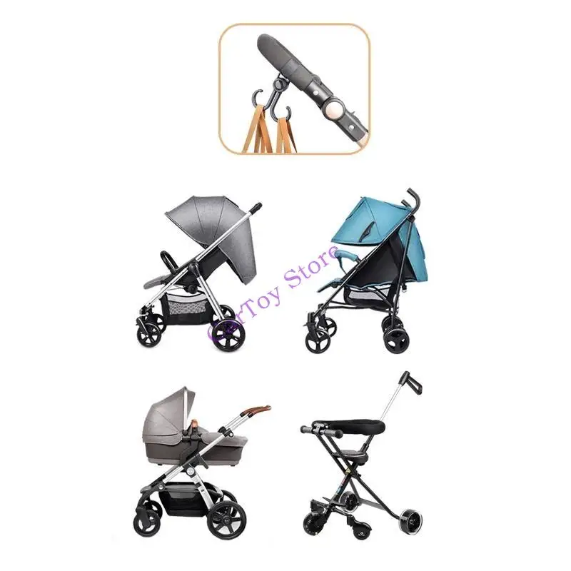 

634F Baby Stroller Double Hook Hanger Set of 2 Bedroom Dormitory Baby Bed