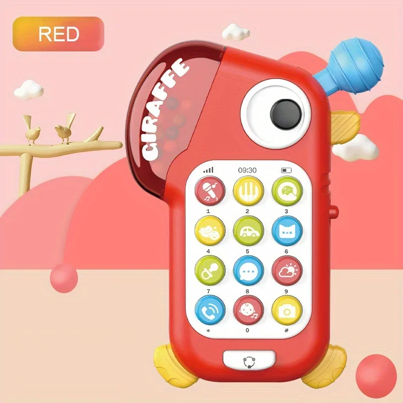 Children's Lighting Music Dinosaur Simulation Early Education Mobile Phone Cartoon  Learning Story Machine Toys