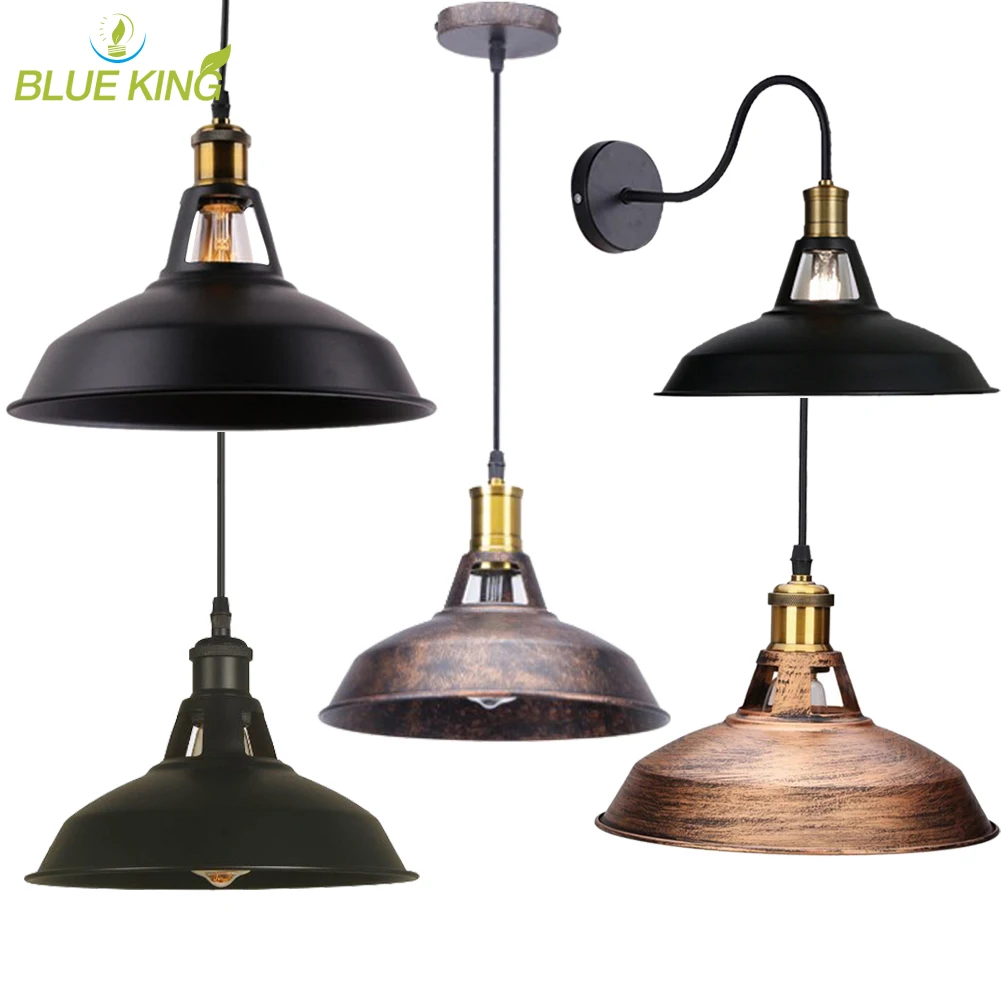

31cm Vintage Industrial Edison Chandelier Cafe Attic Hanging Iron Lampshade Iron Restaurant Bar Counter Loft pot Bookstore Lamp