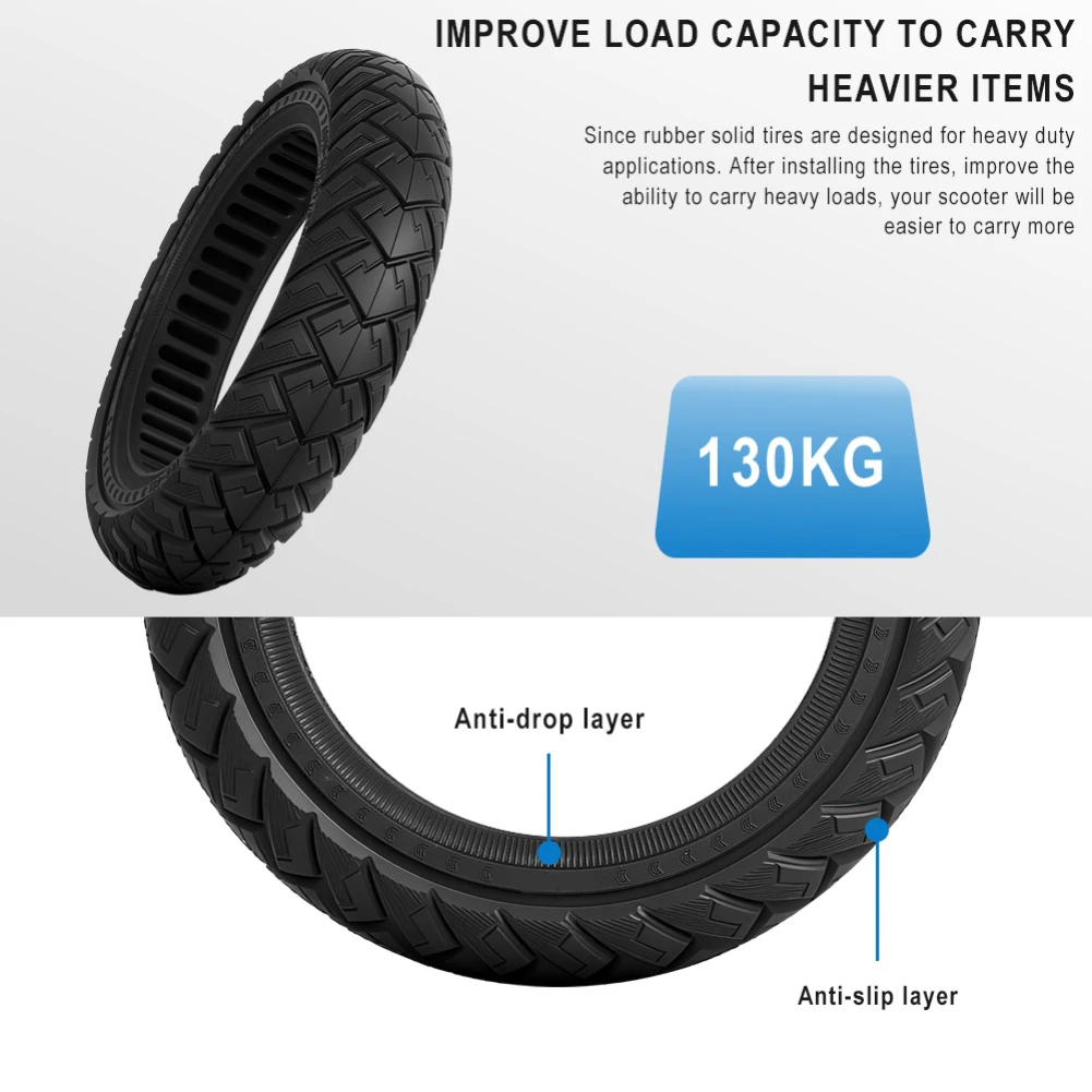 Solid Tire for Xiaomi For 5 Plus 12 Inch 60/90-8 Tubeless Rubber Tire with Special for tread Lines for Improved Grip
