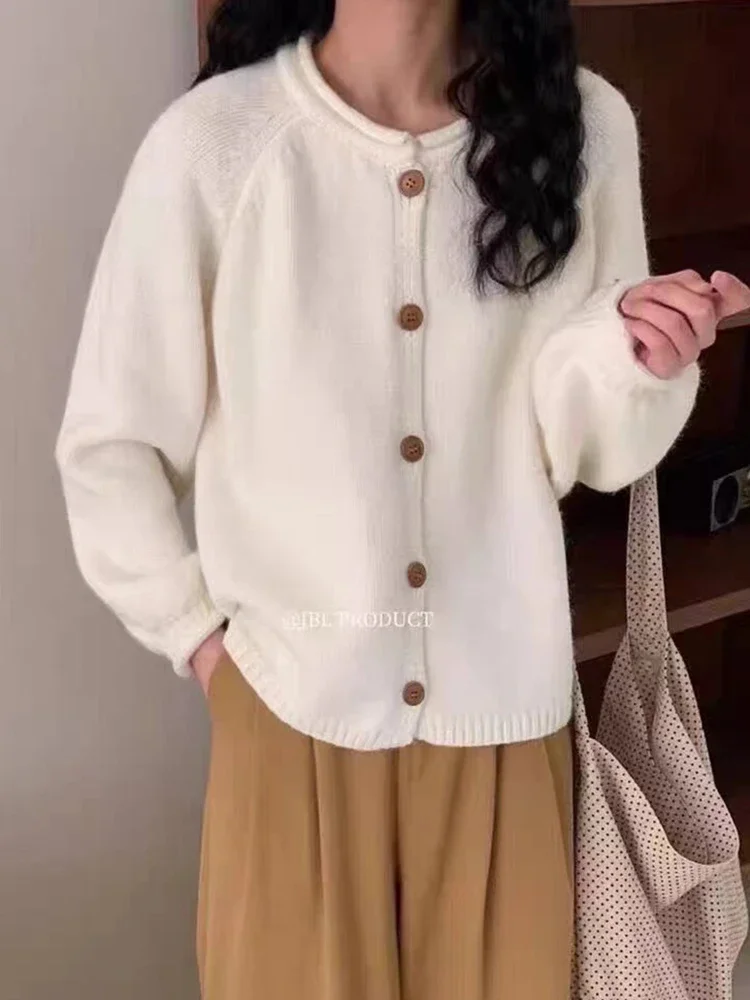 ZJAISS 2026 Autumn Warm Single Breasted Knitted Sweater Women Fashion Casual Jacquard Crochet Pink Cardigan Tops Y2k