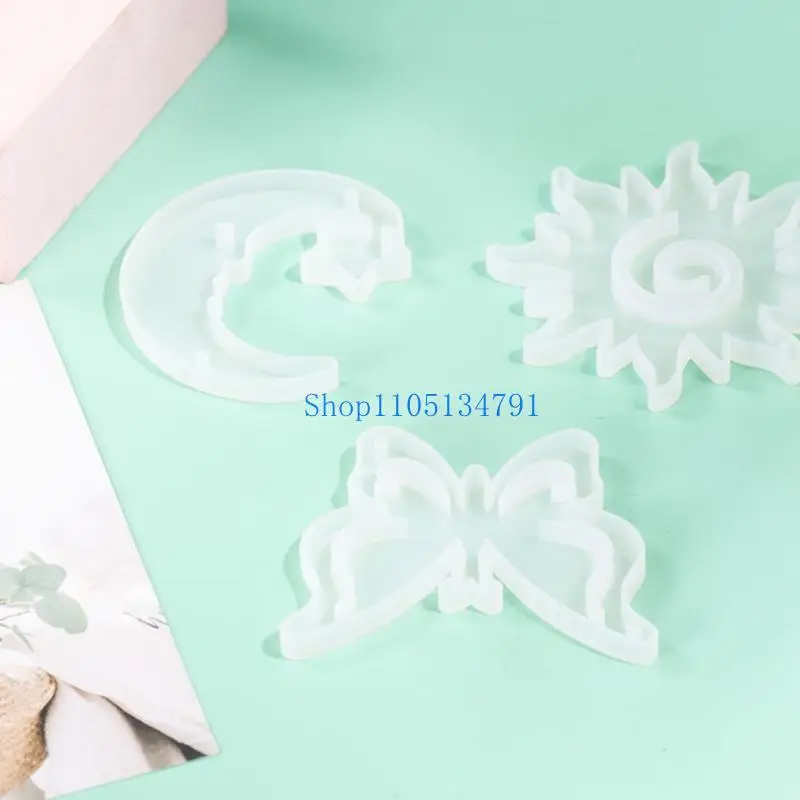

98km Silicone Craft Mold Charm Pendants Moulds Butterfly Moon Sun Shapes Jewelry Making Supplies for Jewelry Creations