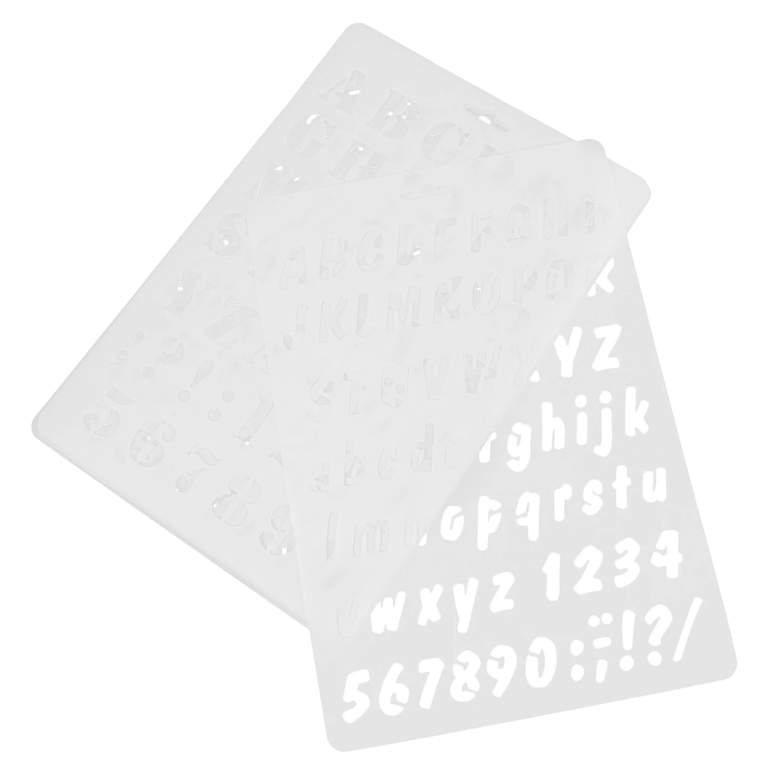 

6 Pcs Letter Template Alphabet Stencils Plastic Tracing Small Reusable Painting Drawing Crafts Wall Spray Templates