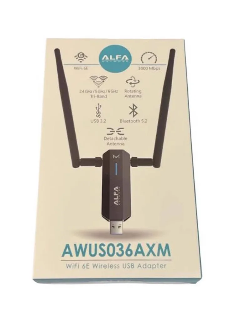 Taiwan production ALFA AWUS036AXM WIFI 6e MT7921AUN wireless + Bluetooth combo card