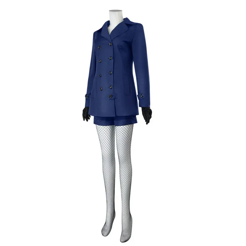 Anime Spy X Family Fiona Frost Cosplay Costume Blue Suit Coat Loid Forger Assistant Twilight Women Outfit Halloween Carnival Cos