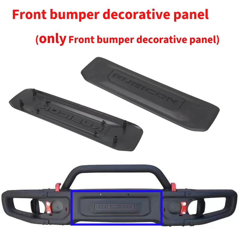 For Wrangler JL JK The 10th Anniversary 2007- 2023 Front Bumper U Tube Bull Bar Front Bumper Decorative Panel Fog Lamp Cover view 6